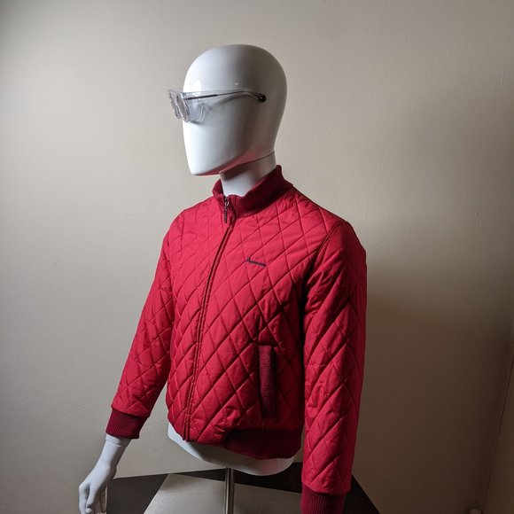 UNISEX AQUASCUTUM LONDON QUILTED RED BOMBER SMALL - Picture 1 of 6